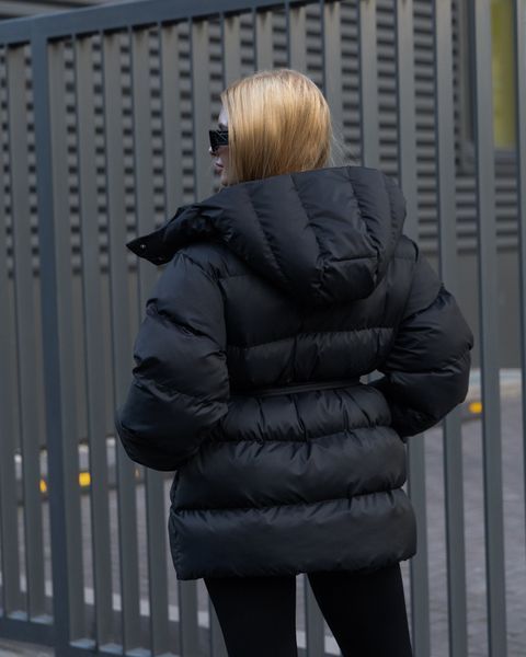 Fashionable Women's Winter Puffer Jacket, One size(S,M,L), Black