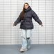 Пуховик жіночий зимовий молодіжний One size(S,M,L) графіт Samanta - T фото 8