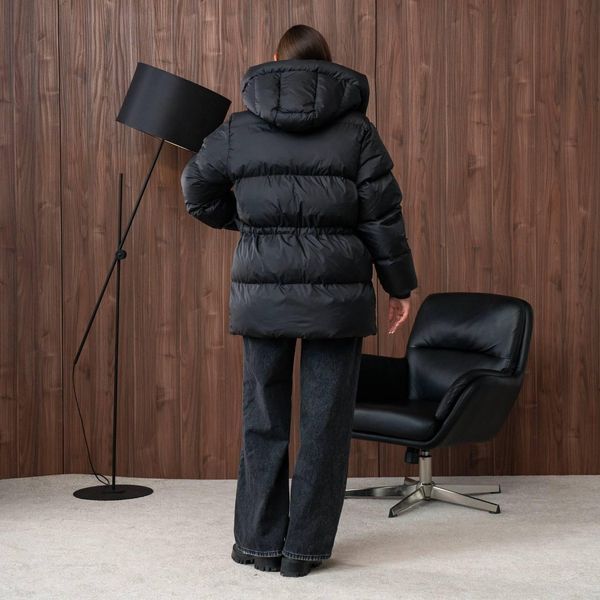 Пуховик жіночий зимовий молодіжний One size(S,M,L) чорний Melissa - T фото