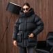 Пуховик жіночий зимовий молодіжний One size(S,M,L) чорний Melissa - T фото 6