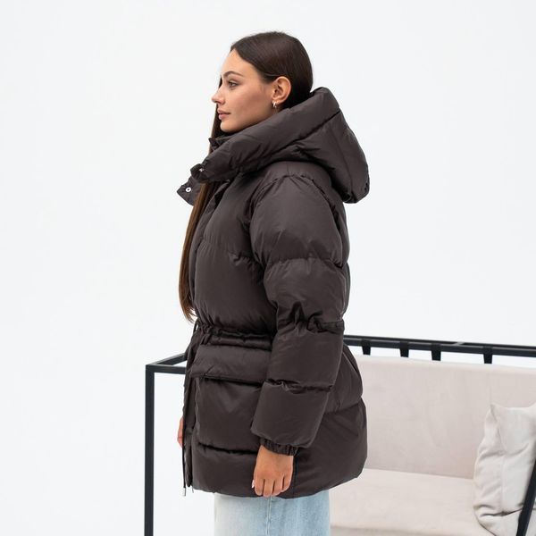 Fashionable Women's Winter Puffer Jacket, One size(S,M,L), Matte Chocolate