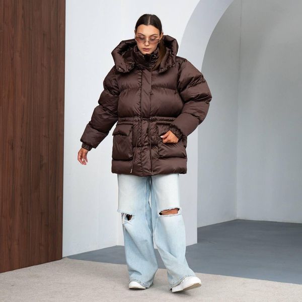 Women's Winter Puffer Jacket, One size(S,M,L), Chocolate Grace