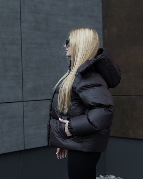 Women's Winter Youth Puffer Jacket, M-L, Chocolate